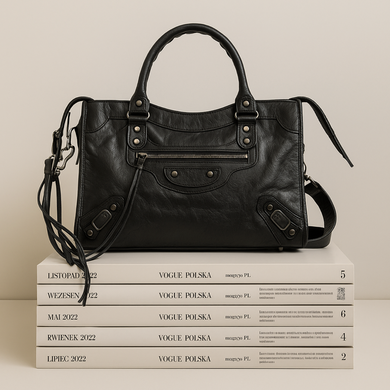 SAC COURS ELISE - NOIR 30 cm