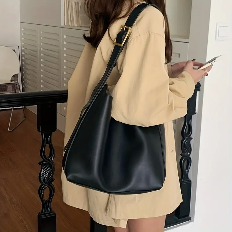 ÉlégantAllure - Sac Épaule Minimaliste en Cuir PU